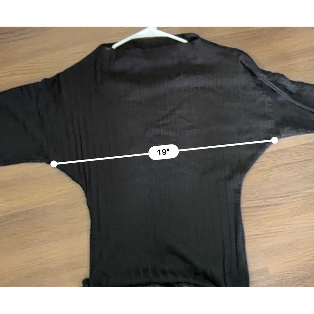 Simon Miller Black Ribbed Maxi Dress Long Sleeve Boat Neck Siro Rayon Small - Picture 6 of 6